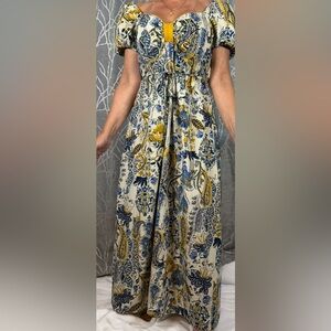 Land of the Free Paisley Off-Shoulder Dress